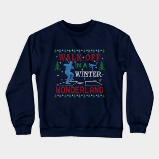 Walk Off in a Winter Wonderland Baseball Ugly Christmas Sweater Design Crewneck Sweatshirt